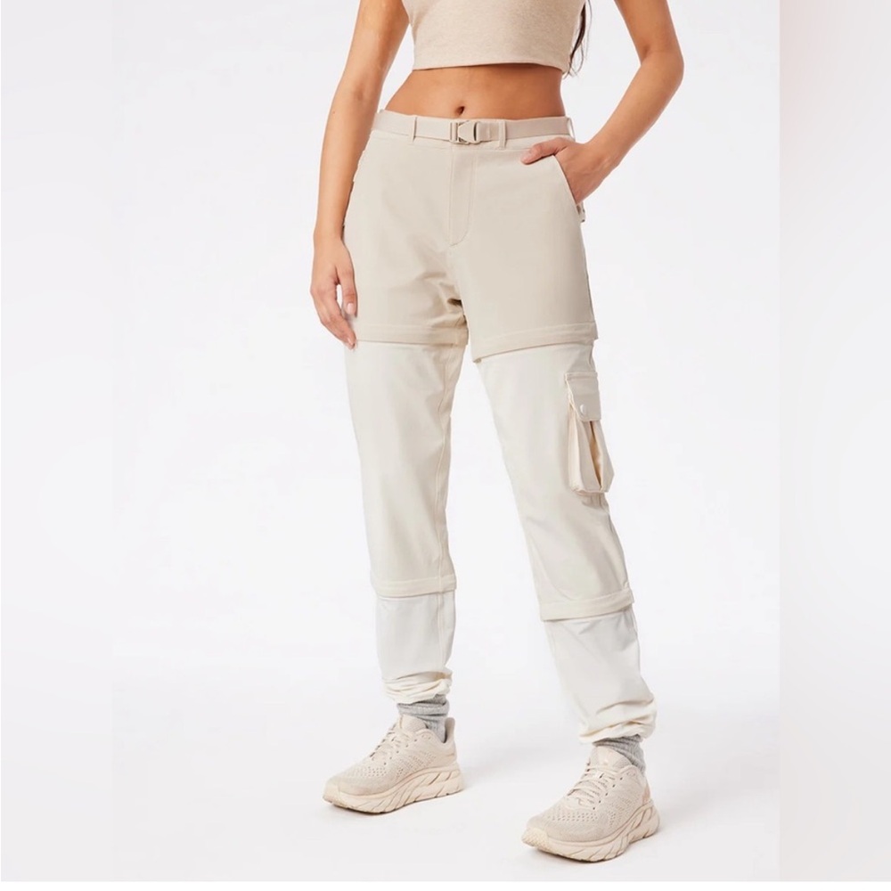 NWT Outdoor Voices Linen/Sugar Rectrek Zip Off Pants